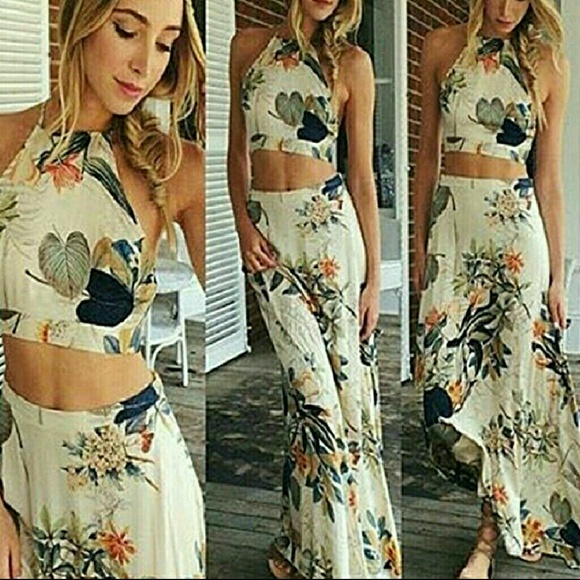 NWT. Halter and Maxi Skirt Set - Picture 4 of 6